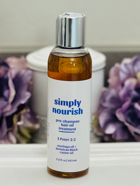 simply nourish pre-shampoo hair oil treatment