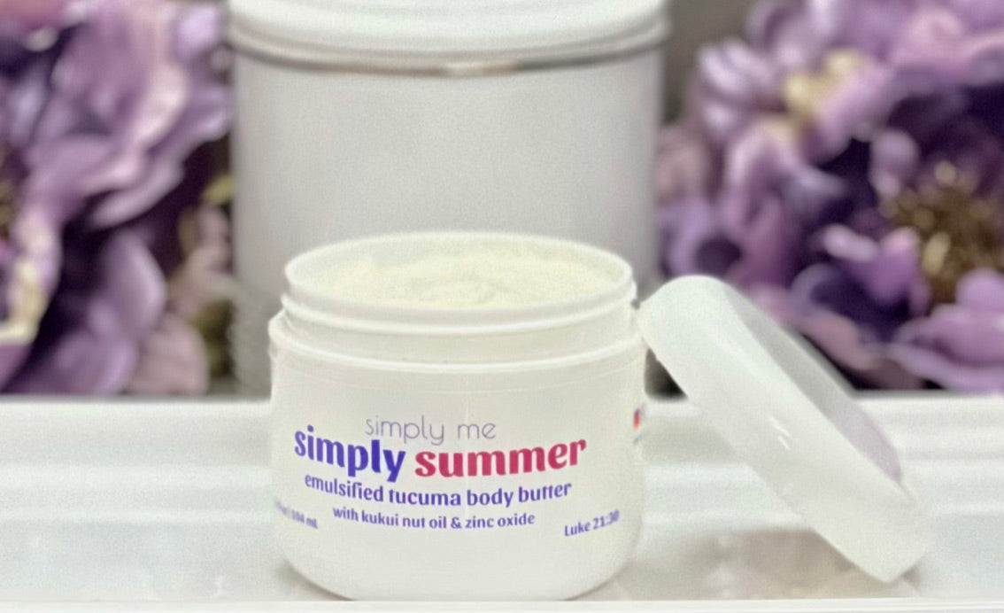 simply summer emulsified body butters